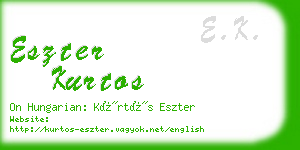 eszter kurtos business card